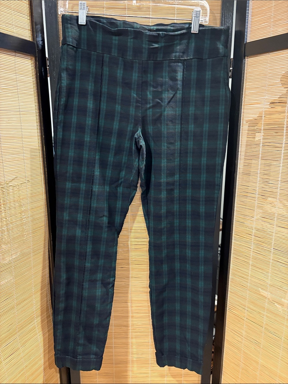 Lord & Taylor Green and Black Plaid Chinos